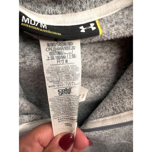 Under Armour Womens UA Storm Fleece 1/2 Zip Pullover Medium Heather Gray - Picture 8 of 10